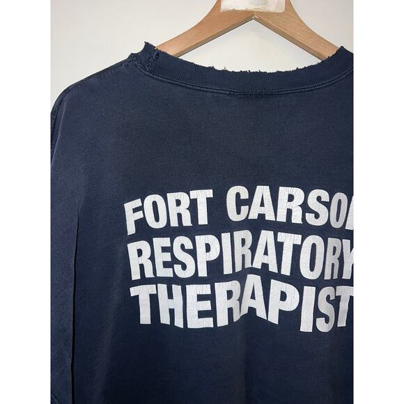 Vintage US Army Sweatshirt Evans Hospital Fort Carson Therapist Crewneck 90s 2XL - Picture 8 of 11